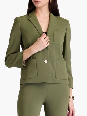 THEORY Single Breasted Triacetate Crepe Blazer Women’s Sz 4
